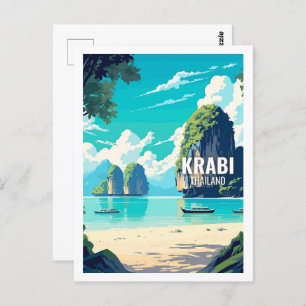 Krabi Thailand Famous Travel Places Postcard