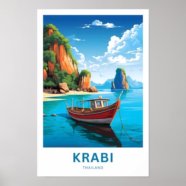Krabi Thailand Travel Print (Front)