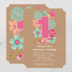 Kraft 1st Anniversary Birthday Company Party Invitation