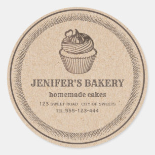 Kraft bakery Homemade cupcakes and sweets Classic Round Sticker