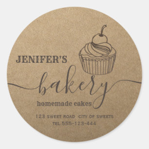Kraft bakery Homemade cupcakes and sweets Classic Round Sticker