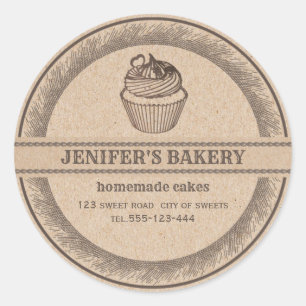 Kraft bakery Homemade cupcakes and sweets Classic Round Sticker