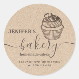 Kraft bakery Homemade cupcakes and sweets Classic Round Sticker