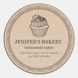 Kraft bakery Homemade cupcakes and sweets Classic Round Sticker