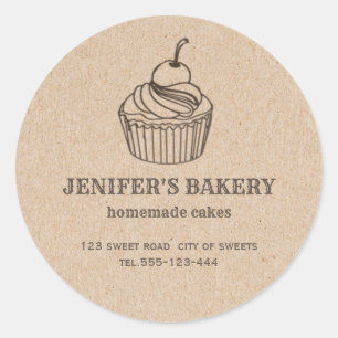 Kraft bakery Homemade cupcakes and sweets Classic Round Sticker
