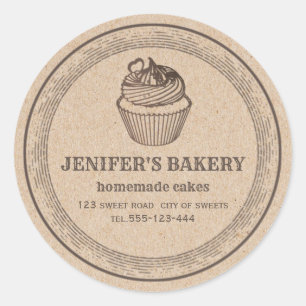Kraft bakery Homemade cupcakes and sweets Classic Round Sticker
