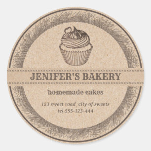 Kraft bakery Homemade cupcakes and sweets Classic Round Sticker