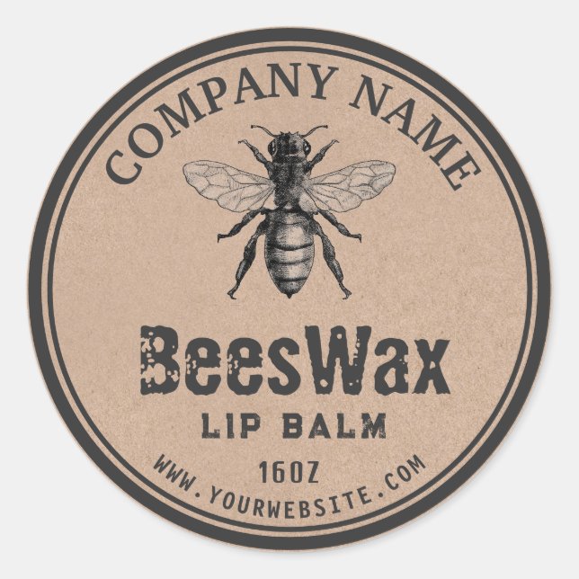 Kraft Bee's Wax Label |Beet Logo (Front)