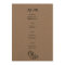 Kraft cardboard vintage floral wedding menu card