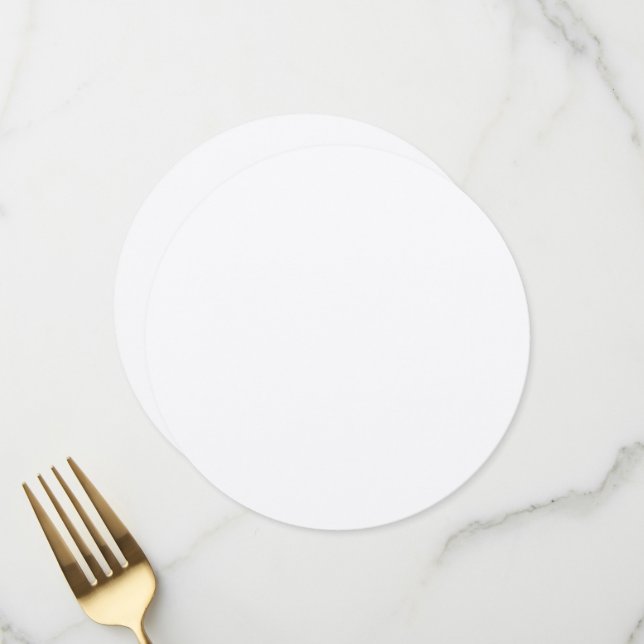 Kraft Circle Menu Card (Front/Back In Situ)