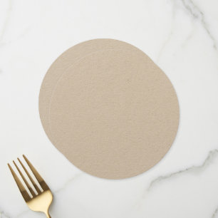 Kraft Circle Menu Card