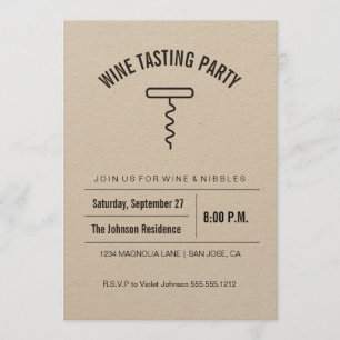 Kraft Collection Wine Tasting Invitation