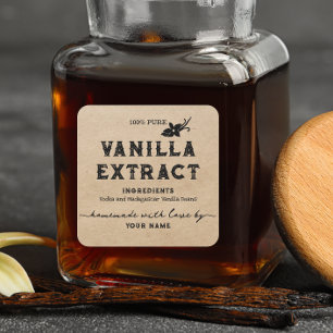 Kraft Customise Homemade Vanilla Extract label