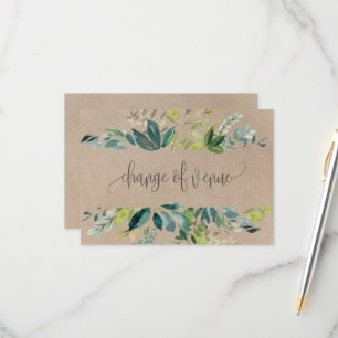 Kraft Foliage Change of Venue Details Card