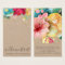 Kraft Gold Floral Earrings Jewellery Display Card