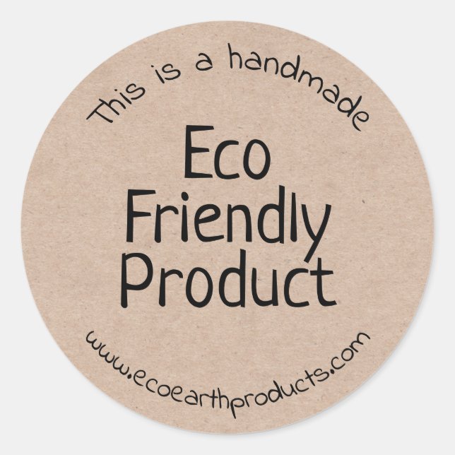 Kraft Handmade Eco Friendly Product Labels (Front)