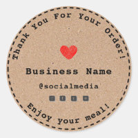 Kraft Heart Thank you for your order food business