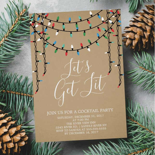 Kraft Holiday Let's Get Lit Party Invitation (Creator Uploaded)