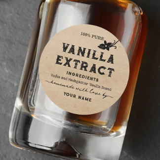 Kraft  Homemade Vanilla Extract Round label