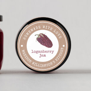 kraft Homemade with Love    Loganberry Jam Label