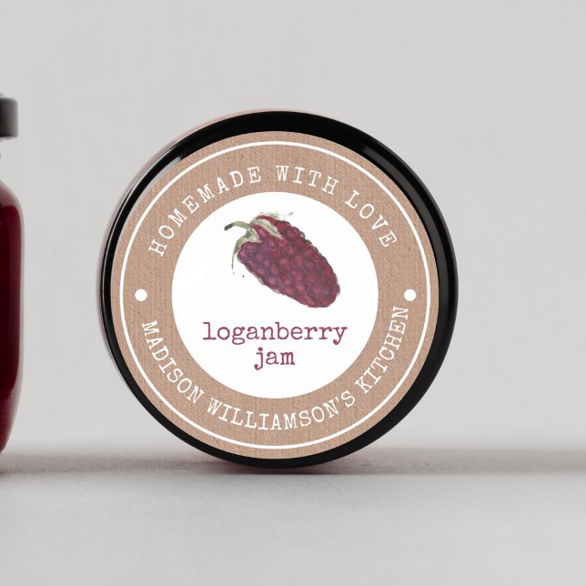 kraft Homemade with Love  | Loganberry Jam Label (Creator Uploaded)