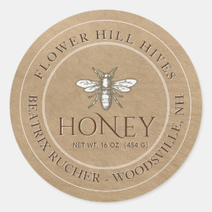 Kraft Honey Jar Label with French Bee