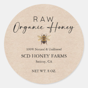 Kraft Honey Jar Labels   Custom Honey Labels