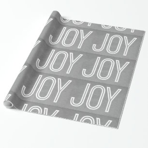 Kraft Joy Wrapping Paper, Grey Paper