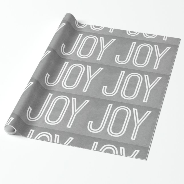 Kraft Joy Wrapping Paper, Grey Paper (Unrolled)
