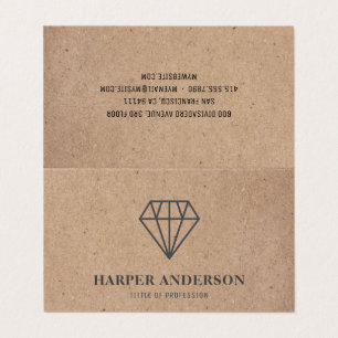 Kraft Modern Black Diamond Professional Business Card