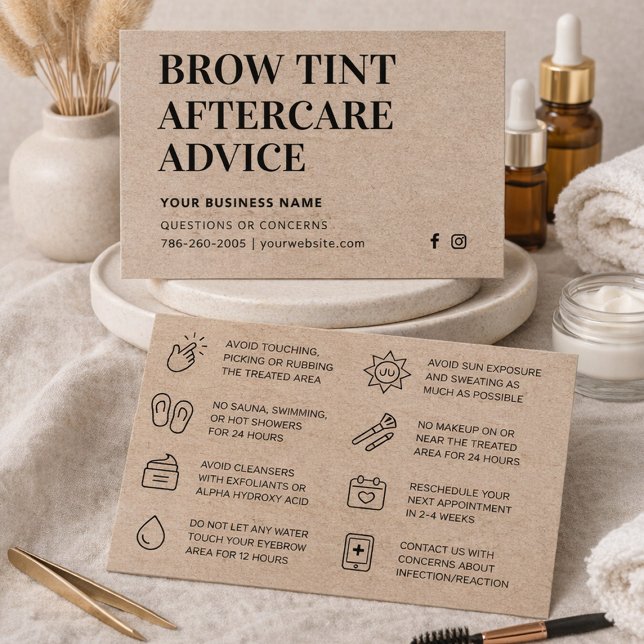 Kraft Natural Brow Tint Aftercare Advice (Creator Uploaded)