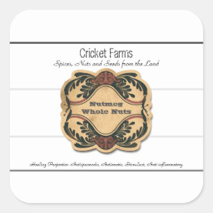 Kraft Orante Simple Template Stripes  Square Sticker