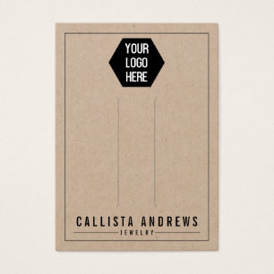 Kraft Paper Add Your Logo Hair Clip Display Card