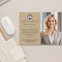 Kraft Paper Ask Me About Real Estate Promotional