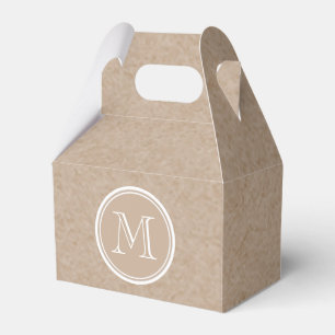 Kraft Paper Background Monogram Favour Box
