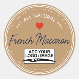 Kraft Paper Brown Jar Lid Labels Handwritten Logo 