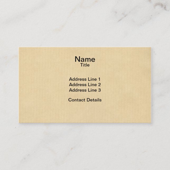 Kraft Paper Business Card (Front)