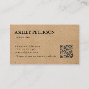 Kraft paper custom logo thank you business card