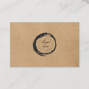 Kraft Paper Custom Logo Thank You Business Card. Card
