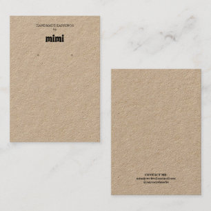 Kraft Paper Earring Display Business Card