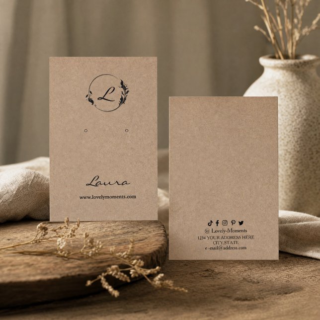 Kraft paper earring display card (Kraft paper earring display card #displaycard #craftpaperbusinesscard)
