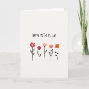Kraft Paper Floral Greeting Card