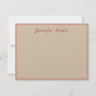 Kraft Paper Handwritten Script Elegant Template