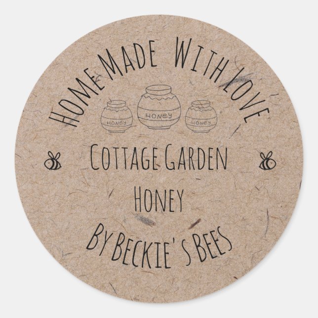 Kraft Paper | Honey Jar Label (Front)