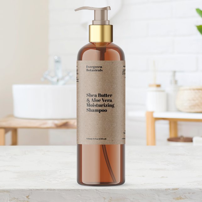 Kraft paper look waterproof cosmetics bottle label (Creator Uploaded)