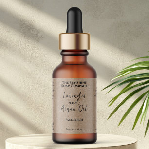 Kraft Paper Minimalist Cosmetics Dropper Bottle  Label