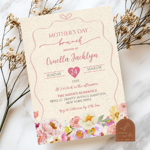 Kraft Paper Mother's Day Brunch Invitation