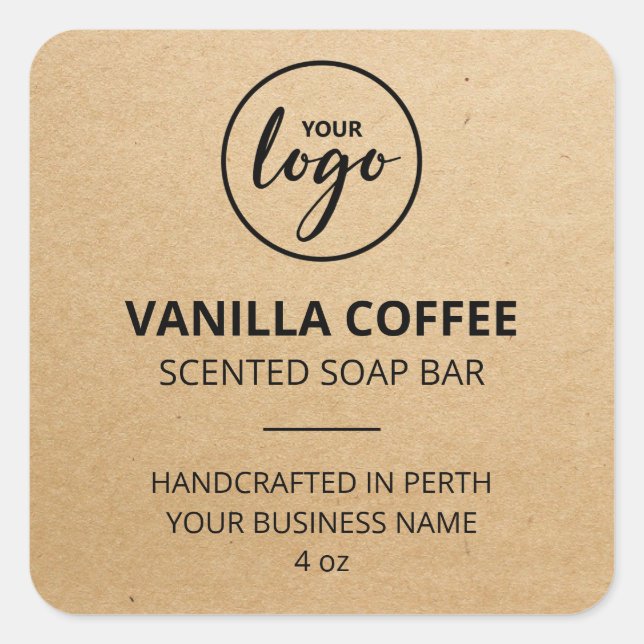 Kraft Paper Soap Logo Labels (Front)
