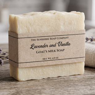 Kraft Paper Style Soap Belly Band Invitation Belly Band