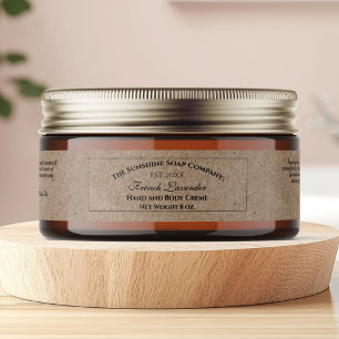 Kraft Paper Style Vintage Cosmetics Jar Label
